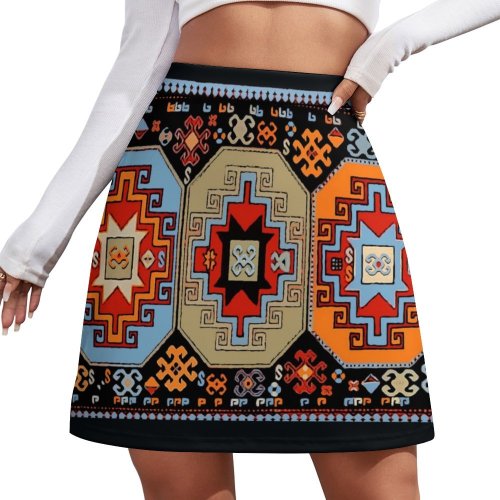 Armenian Folk Art Short skirt All Over Print Skirt (ALQ)