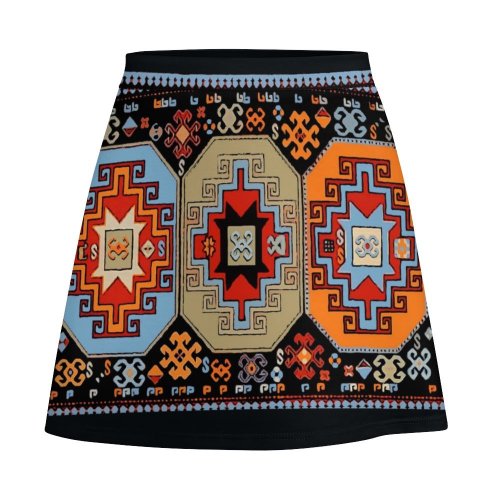 Armenian Folk Art Short skirt All Over Print Skirt (ALQ)