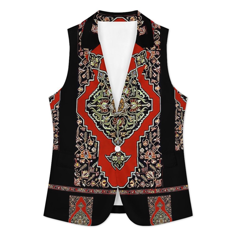 Armenian Folk Art Women's suit vest Women Sleeveless Blazer