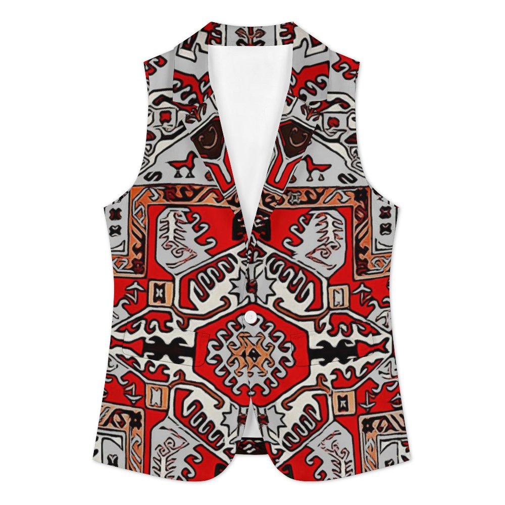 Armenian Folk Art Women's suit vest Women Sleeveless Blazer