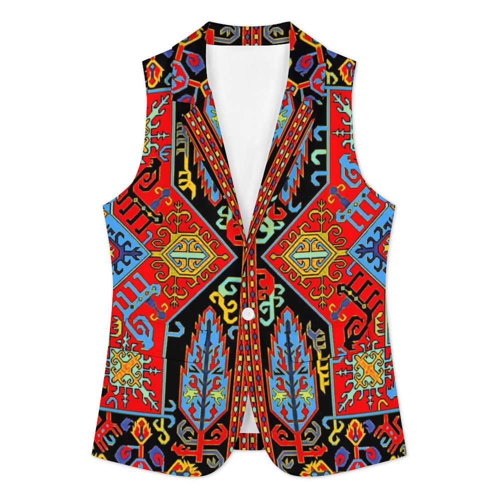 Armenian Folk Art Women's suit vest Women Sleeveless Blazer