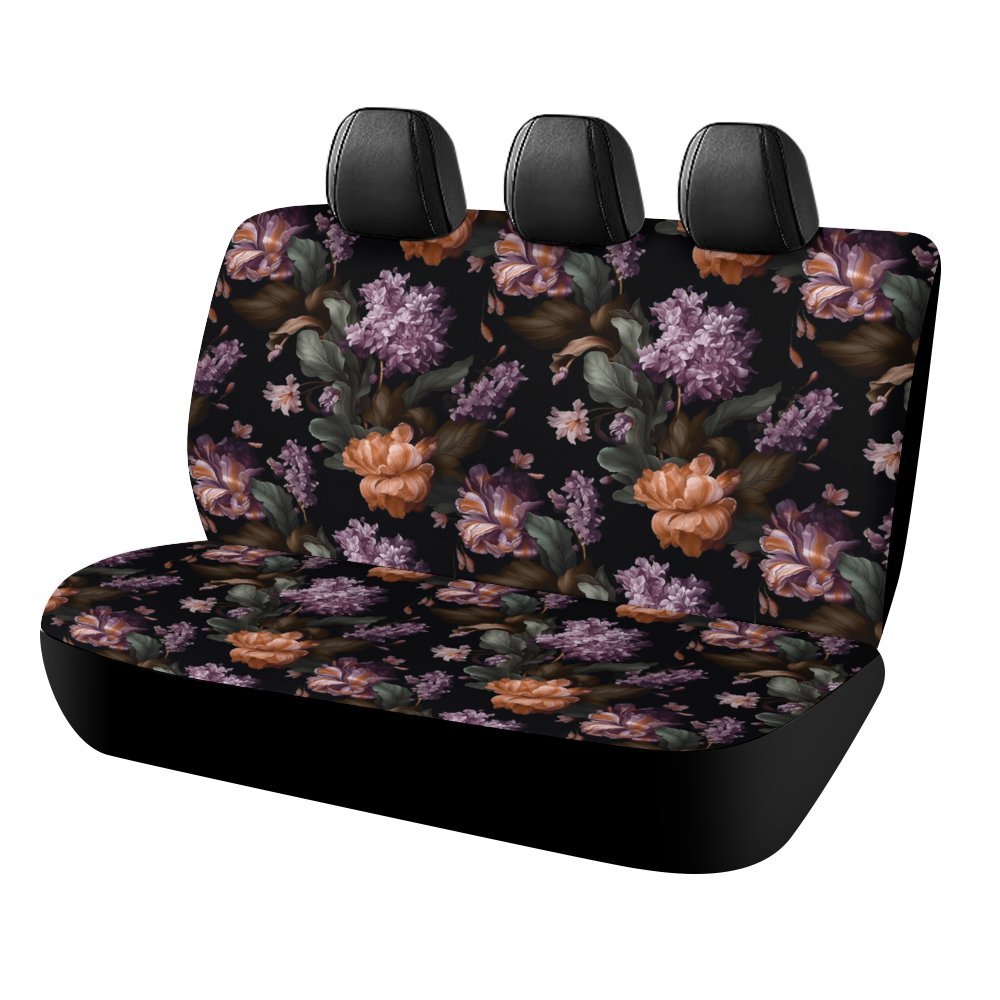 Baroque Floral Car Back Seat Covers Car Rear Seat Cover