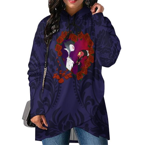 Full Moon Scalloped Hoodie Women's Mid-length Slim Fit Hoodie