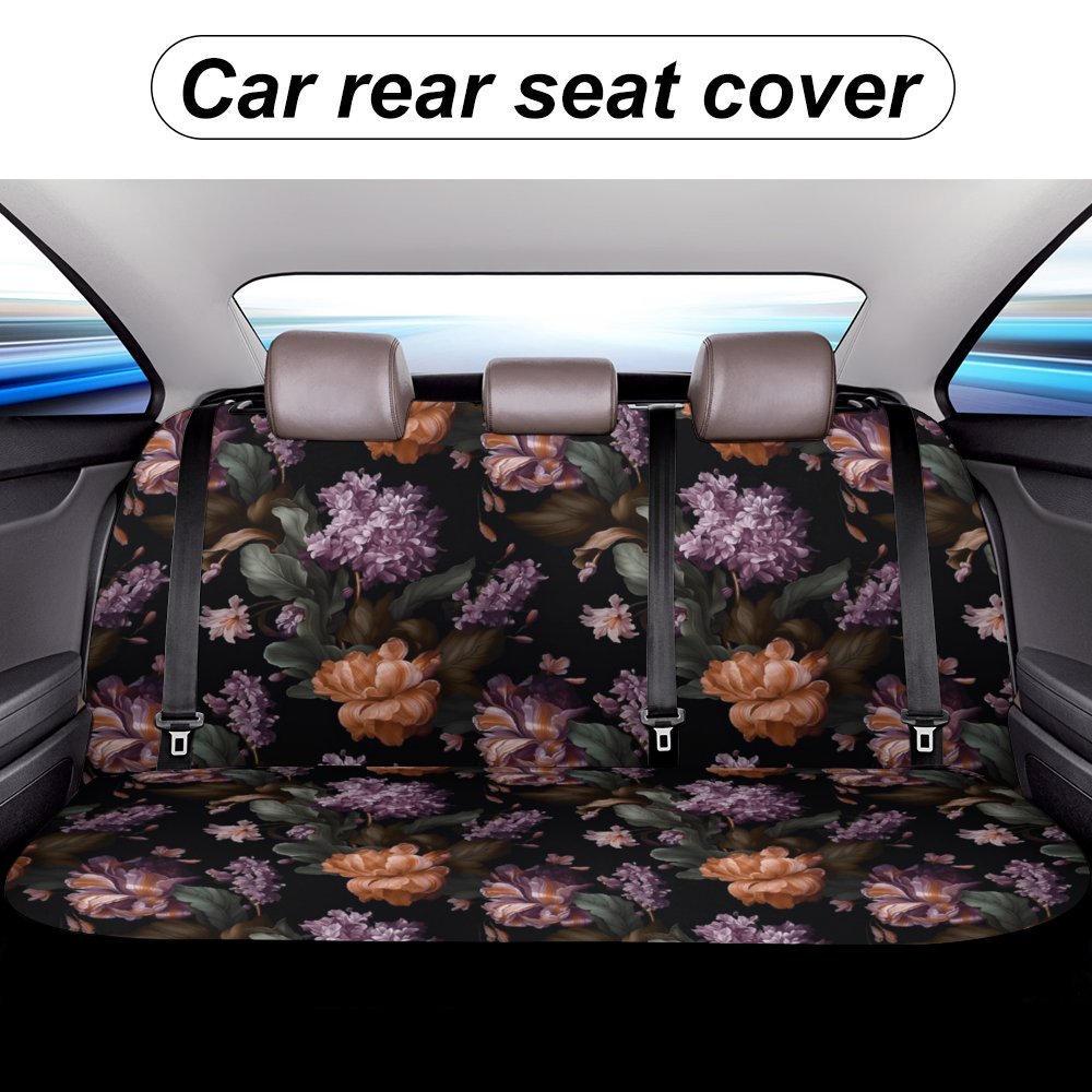 Baroque Floral Car Back Seat Covers Car Rear Seat Cover