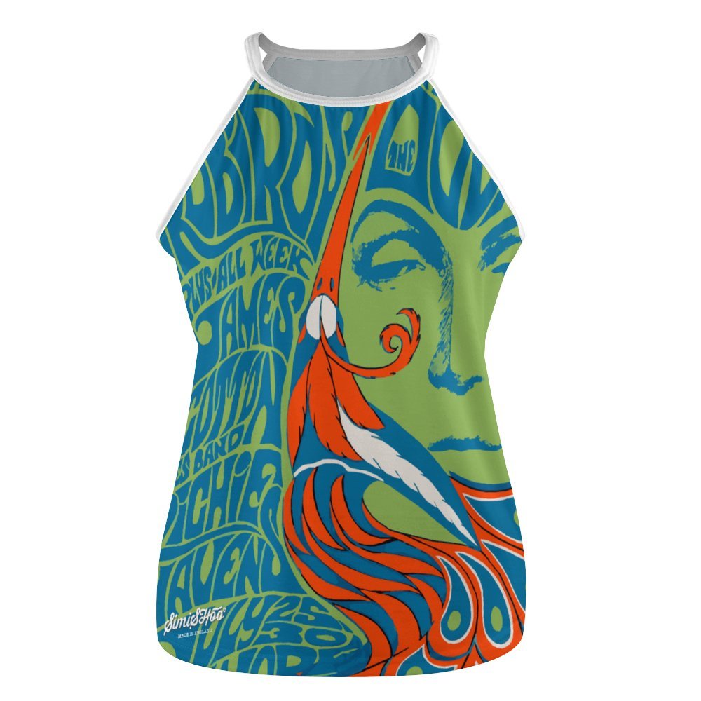 Retro Poster Art Music T-Shirt Women's Round-Neck Vest