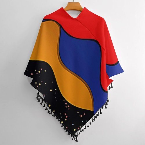 Tricolor Tassel Cape Tassel Cape