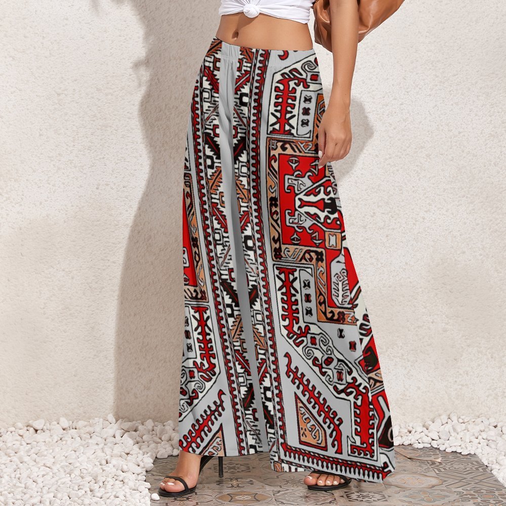 Armenian Folk Art Wide leg pants Women's Wide-Leg Pants