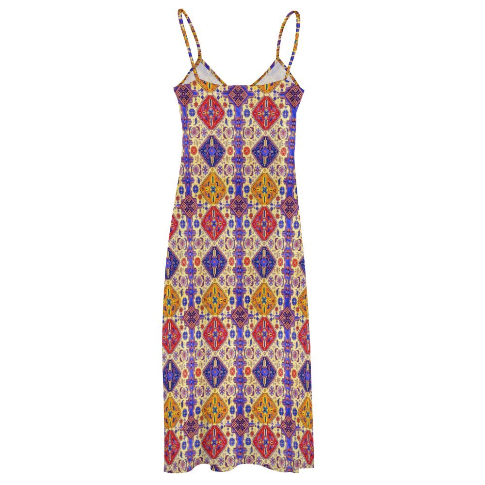 Armenian Folk Art Long dress Spaghetti Strap Ankle-Length Dress
